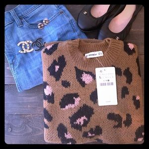 Sold at Zara NWT Leopard Print Sweater 💕